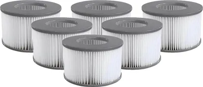 Produktbild von 6er-Set Ersatzfilter für MSPA Whirlpool - Ersatz Filter kompatibel mit MSPA FD2089, MSpa Filter Whirlpool Zubehör für Aufblasbare Pools, Hot Tubs, Heiße U-Boote & Spa-Anlagen