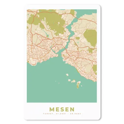 Produktbild von MuchoWow® Mauspad Mousepad Istanbul - Karte - Stadtplan - Vintage - Karte 18x27 cm - Mousepads - Maus Mat - Pad - Mausunterlage