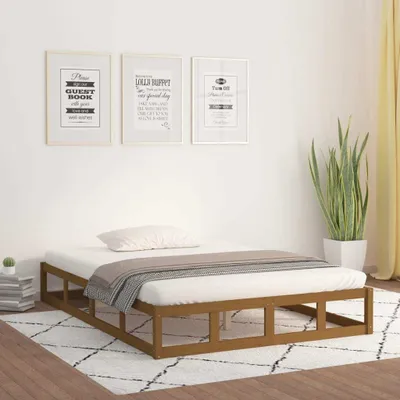 Produktbild von The Living Store Massivholzbett Honigbraun 120x190 cm