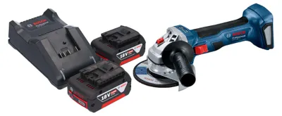 Image de Bosch GWS 18V-7 Professional Meuleuse angulaire sans fil 18 V 115 mm Brushless + 2x batterie 5,0 Ah + chargeur