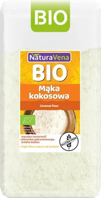 MĄKA KOKOSOWA BEZGLUTENOWA BIO 500 g - NATURAVENA