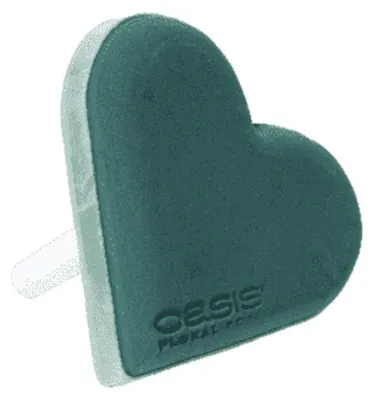 Produktbild von 2 Stück OASIS® ECObase® Lady Herz, 19 x 19 x 4 cm – Frischblumen-Steckschaum