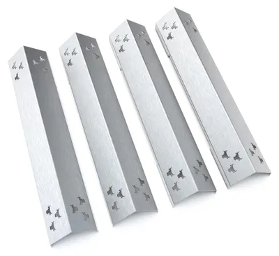 Produktbild von Gasgrill Brennerabdeckung Edelstahl passend für alle Jamestown Knox 4-Brenner, Farbe:4er Set Matt Bulle