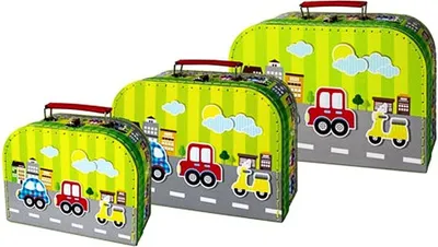 Produktbild von Simply for Kids 3-teiliges Kofferset „Fahrzeuge“