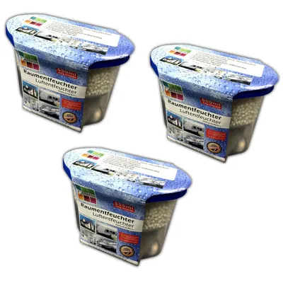 Produktbild von 3x Luftentfeuchter inkl. 3x230g Granulat Raumluftentfeuchter Lufttrockner