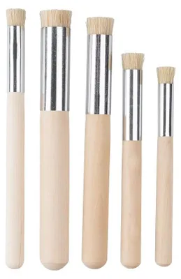 Stupf-Pinsel 5-tlg. Set – Rundborsten – Acryl, Aquarell, Öl