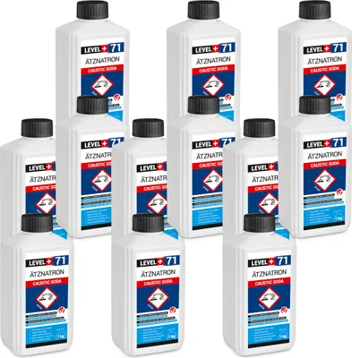 Produktbild von Kaustisches Soda 12St. EIMER 1kg NaOH, Natriumhydroxid Ätznatron, RM71
