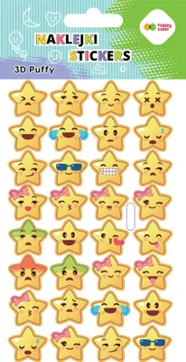 Image de Autocollant Puffy - Emoticône Happy Color