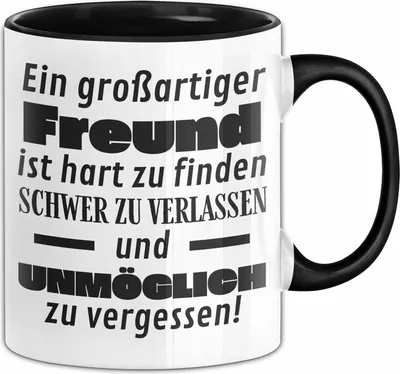 Produktbild von Freund Abschied Geschenk Tasse Abschiedsgeschenk für Freund Hart Zu Finden Schwer Zu Verlassen (Schwarz)
