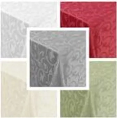 Produktbild von Moderno® Tischdecke Barock Stoff Damast Jacquard Ranken eckig 80x80cm Rot
