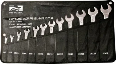Produktbild von SW-Stahl 00312L Doppelgabelschlüsselsatz 6-32 mm, 12-teilig