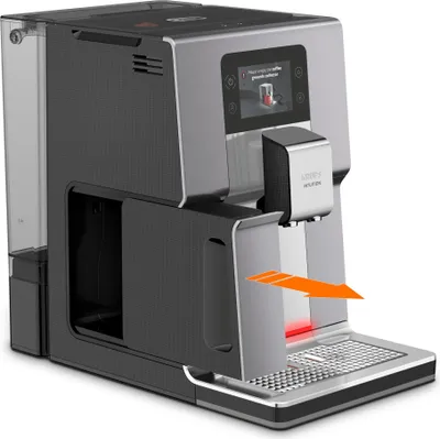 Produktbild von Krups Intuition Experience+ EA875E10, Espressomaschine, 3 l, Gemahlener Kaffee, Eingebautes Mahlwerk, 1450 W, Grau