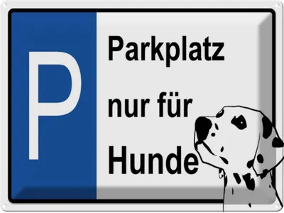 Produktbild von vianmo Blechschild 30x40 cm Parkplatz nur für Hunde Hund