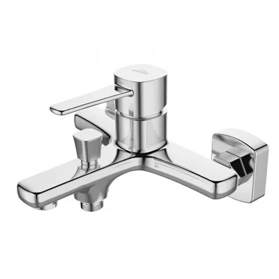 Produktbild von Invena | Glamour Badewannenarmatur - Chrom - Einhebelarmatur - Perlator - Badezimmerarmatur