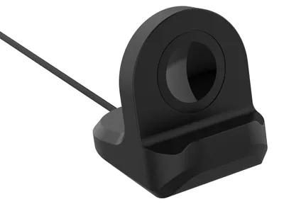 Produktbild von Für Samsung Galaxy Watch 4 / 4 Classic Universelle Silikon Ladehalterung Schwarz