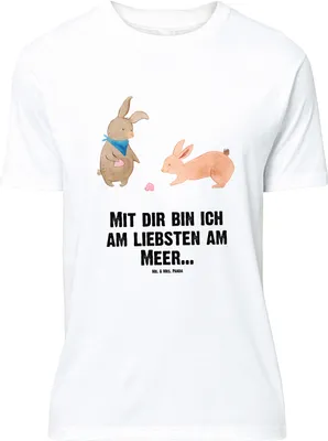 Produktbild von Mr. & Mrs. Panda Größe XL T-Shirt Hasen Muschel - Weiß - Geschenk, Meer, Muttertag, Shirt, Freundinnen, Tshirt, mit Spruch, Strand, Muscheln