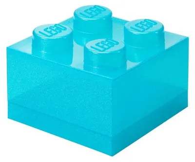 Obrázek produktu pro LEGO 40090802 LEGO úložný kostka STORAGE BRICK 4 GLITTER, světle modrá