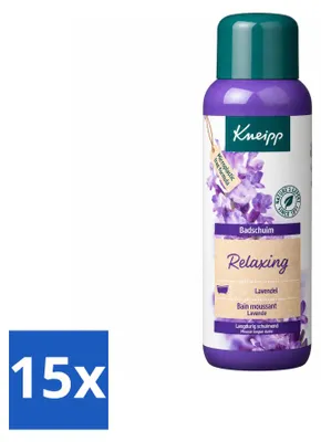Imagen del producto de 15 unidades de espuma de baño Kneipp de lavanda, relajante, 400 ml, pack económico