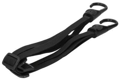 Obrázok produktu pre Pružný upevňovací popruh s 2 háčikmi a bungee lanom na upevnenie batožiny na motocyklovú prilbu