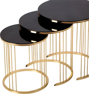 Image de Table d'appoint en bois noir moderne et élégante