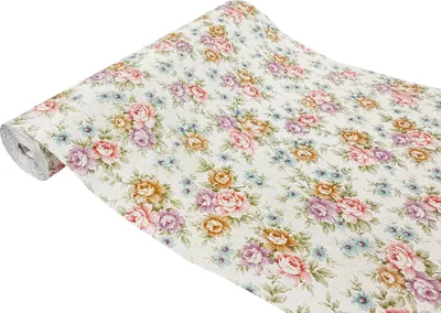 Produktbild von Klebefolie Möbel 45x200 cm - Romantic Mehrfarbig - Möbelfolie Deko-Stil selbstklebend - PVC Folie für kreative Raumgestaltung - Selbstklebende Folie ideal für Küche, Bad und Möbel-Upcycling