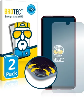 Produktbild von 2x BROTECT Fullscreen Schutzfolie für Xiaomi Redmi Note 7 / 7 Pro / 7S Displayschutz Folie Fullcover Klar Transparent