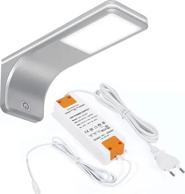 Produktbild von 1er SET JUNKER Lighting LED Unterbauleuchte VIOLA mit Touch Dimmer 4000K neutralweiß (12V 3,5W 160 x 55 x 60,5 mm) inkl. Trafo / Anschlußfertiges Plug & Play Set