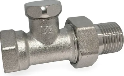 Produktbild von Thermostatventil Rücklaufverschraubung 1/2" Zoll Durchgang Ventil Heizkörper