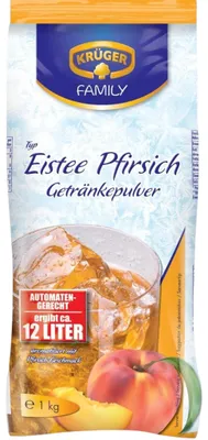Produktbild von Open Food Eistee Pfirsich - Krüger, Krüger, Krüger - 1kg, 1000 ml, 396 kcal, 96,3 g, 93 g