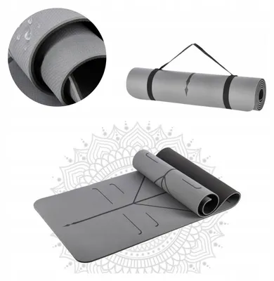 Produktbild von HMS YM10 Dicke Yogamatte Antirutsch TPE Grau