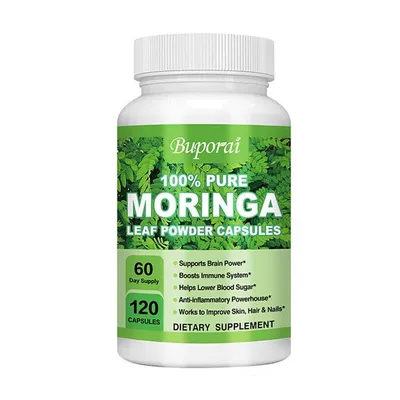 Produktbild von Moringa Extract 1200 mg (120 Kapseln) Nahrungsergänzungsmittel, Stoffwechsel, Entzündung, Haut, Haare, Nägel, Gehirn, Immunsystem, Blutzucker