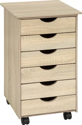 Produktbild von tectake® Rollcontainer aus Holz einfache Montage, 36 x 40 x 65 cm