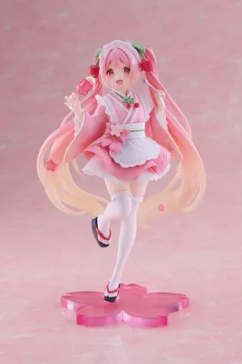 Immagine prodotto di Statua in PVC di Hatsune Miku, nuova, Sakura Miku giapponese, versione Cafe, 18 cm