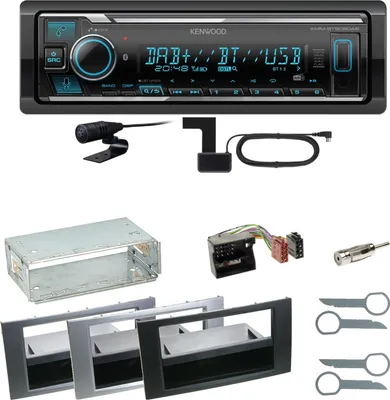 Produktbild von Kenwood KMM-BT508DAB Bluetooth DAB Einbauset für Ford Kuga Fusion Galaxy S-Max