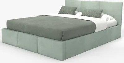 Produktbild von Muralo POLSTERBETT für Schlafzimmer Stoffbett Bett mit Container Doppelbett Polsterbett mit Bettkasten Mint 160cmx200cm