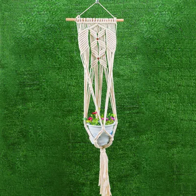 Image de Corde suspendue, support de plantes, panier suspendu, corde pour jardinière suspendue, décoration par corde suspendue