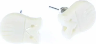 Produktbild von Eule Eulen Ohrstecker Miniblings Stecker Ohrringe Eulenstecker Uhu Kauz weiß