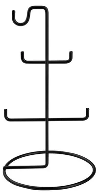 Image de Porte-bijoux Organisateur en métal noir diamètre 15 cm hauteur 27 cm