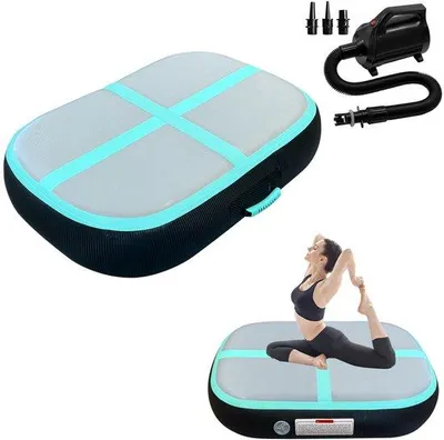 Produktbild von Aufblasbare Gymnastikmatte, Turnblock, Sprungblock, Trainingsblock, Trainingsmatte, Sportblock, Gymnastikblock mit Pumpe