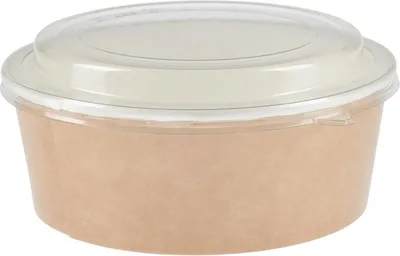 Image de Saladiers jetables recyclables Colpac avec couvercles, grand format 1300 ml (paquet de 150) (150 pièces)