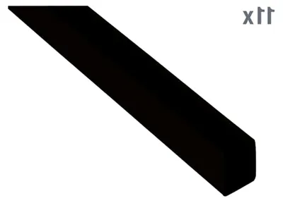 Produktbild von U-Profil | Kunststoff, schwarz | 1000 x 18 x 10 mm | 11er Set