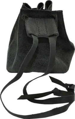 Produktbild von flevado Lederbeutel Kleingeldtasche Mittelalterliche Geldbeutel aus Wildleder (schwarz)