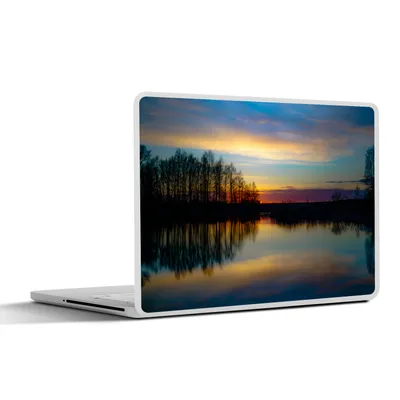Produktbild von MuchoWow® Laptop Aufkleber Sticker Cover Wasser - See - Bäume - Sonnenuntergang - Natur 30x21 cm - Sticker für Laptop - Selbstklebend