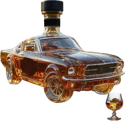 Produktbild von Whisky Dekanter Auto 300ml – Glas Karaffe – Geschenk für Männer