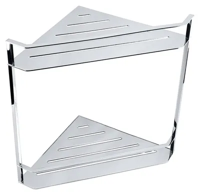 Image de Étagère de douche d'angle double chromée Bemeta Cytro