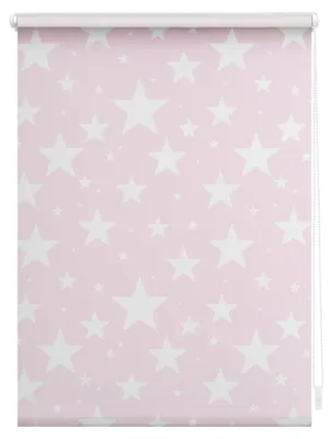 Produktbild von Lichtblick Rollo Klemmfix, ohne Bohren, blickdicht, Sterne Rosa 100 cm x 150 cm (B x L)