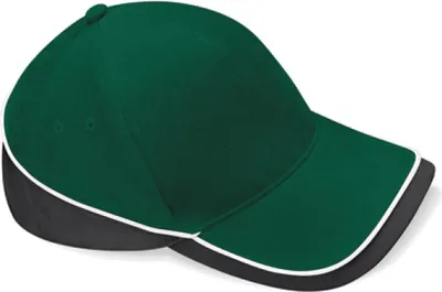 Image de Beechfield B171 | Teamwear Competition Cap / Casquette / Bonnet / Chapeau - Couleur : Bottle Green/Black/White - Taille : One Size
