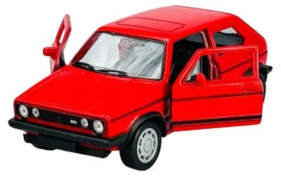 Produktbild von Welly VW Volkswagen Golf 1 GTI rot Metallmodell 1:34