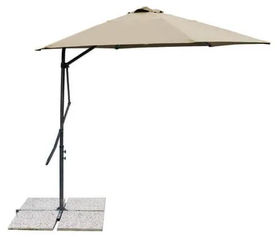 Immagine prodotto di Ombrellone da giardino 2x3 mt con antivento e mantovana Bogotà -  BurlyWood