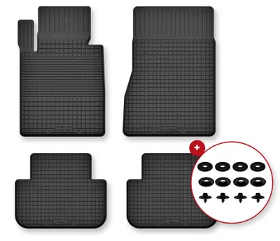 Produktbild von Gummi-Fußmatten für Mercedes S W222 2013-2020 (Limousine) – 4-tlg, Schwarz, Semi-Universal, angepasst – Wielganizator Semi-Universal